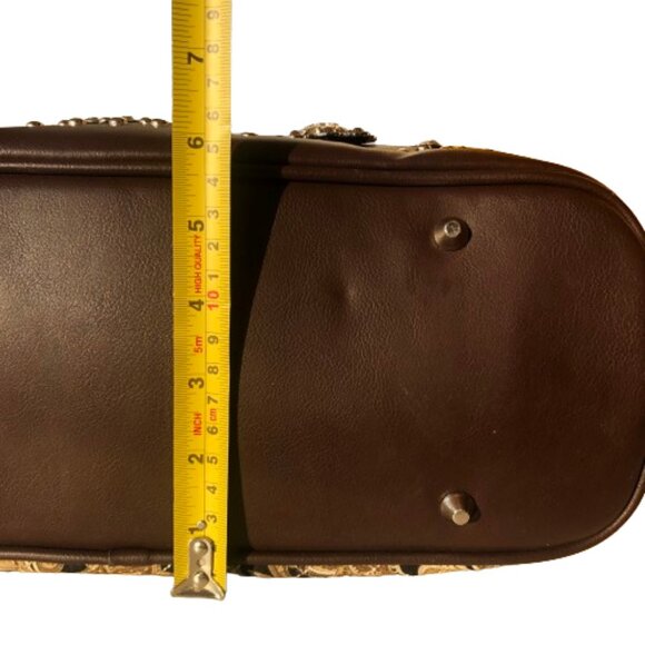 Rustic Couture medium maximalist  studs quilted handbag satchel bag - Picture 15 of 16